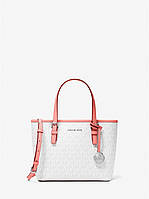 Сумка Michael Kors Jet Set Travel Extra-Small Logo Top-Zip Tote Bag Grapfrut Mlt (35T9STVT0B)