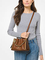 Сумка Michael Kors Mina Small Pebbled Leather Crossbody Bag Luggage (32S1G4MC1L)