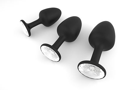 Анальна пробка Dorcel Geisha Plug Diamond XL з кулькою всередині, створює вібрації, макс діаметр 4,5 см   | Knopka, фото 1