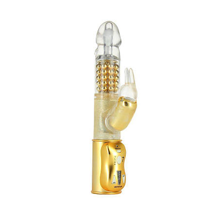 Вібратор-кролик Dorcel Orgasmic Rabbit Gold з перловим масажем | Knopka, фото 2