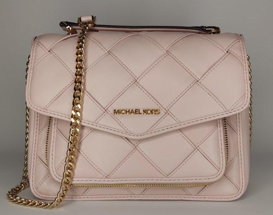 Сумка Michael Kors Regina Medium Woven Shoulder Bag Powder Blush