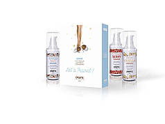 Набір розігріваючих масажних масел EXSENS Lets Travel (3х30 мл): кокос, полуниця ваніль   | Knopka