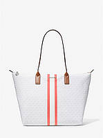 Сумка Michael Kors Large Logo Stripe Tote Bag Grapfrut Mlt (35T0STFT3B)