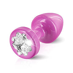Пробочка Diogol Anni R Clover Pink Кристалл 30мм, 4 кристалла Swarovsky в виде листка клевера   | Knopka
