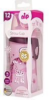 Поильник с трубочкой Nip Straw Cup Жирафы 330 мл.NIP