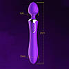 Вібромасажер 2-в-1 Leten AV Heat Purple з підігрівом, класичний вібромасажер і вібратор | Knopka, фото 6