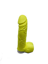 Крафтовое мило-член з присоском Чистий Кайф Yellow size M натуральне | Knopka, фото 3