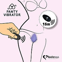 Вібратор в трусики FeelzToys Panty Vibrator Purple з пультом ДУ, 6 режимів роботи, сумочка-чохол | Knopka, фото 2