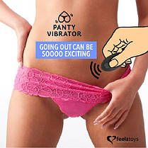 Вібратор в трусики FeelzToys Panty Vibrator Purple з пультом ДУ, 6 режимів роботи, сумочка-чохол | Knopka, фото 2