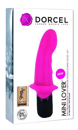Вибратор Dorcel Mini Lover Magenta с ограничителем, для точки G и массажа простаты | Knopka, фото 2