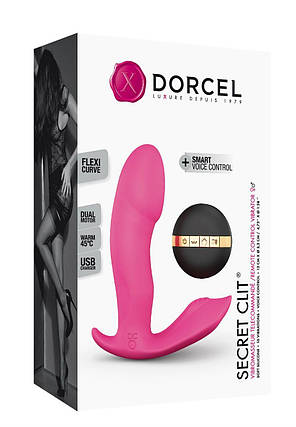 Вібратор Dorcel Secret Clit з підігрівом і пультом ДУ, можна під одяг, голосове керування   | Knopka, фото 2