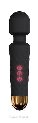 Минивибромассажер Dorcel Wand Wanderful Black мощный, водонепроницаемый | Knopka, фото 2