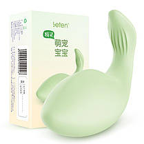 Смарт вібратор-яйце Leten Elf Baby Green зі стимулятором клітора, 2 мотора | Knopka, фото 3