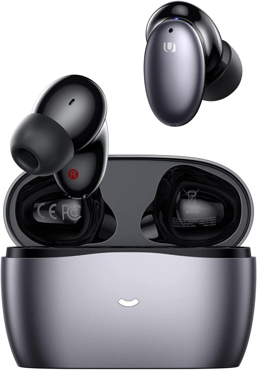 Гібридні бездротові Bluetooth-навушники з шумопоглинанням UGREEN X6 Black (WS118)