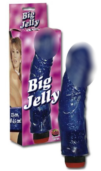 Вібратор BIG JELLY синій   | Knopka
