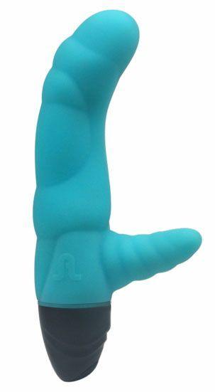 Вібратор рельєфний Adrien Lastic Cyclone Blue зі стимуляцією точки G, два мотора   | Knopka