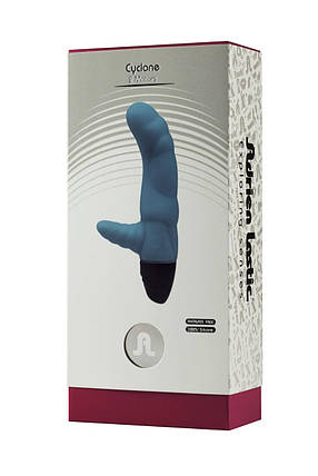Вібратор рельєфний Adrien Lastic Cyclone Blue зі стимуляцією точки G, два мотора   | Knopka, фото 2