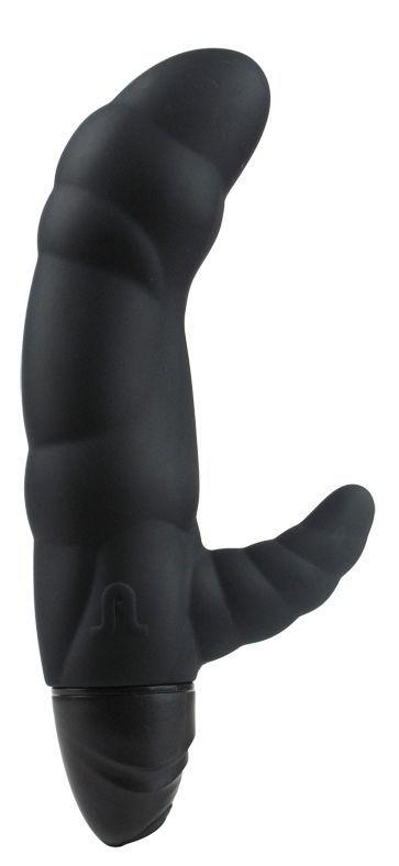 Вибратор рельефный Adrien Lastic Typhoon Black со стимуляцией точки G, два мотора   | Knopka