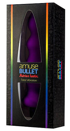 Анальна пробка з вібрацією Adrien Lastic Bullet Amuse Purple, макс. діаметр 3,9 см | Knopka, фото 3