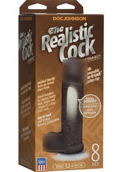 Фалоімітатор Doc Johnson The Realistic Cock 8 inch Black - ULTRASKYN   | Knopka