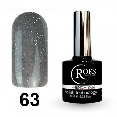 Базове покриття ROKS Rubber Base French №63 8 мл Flash