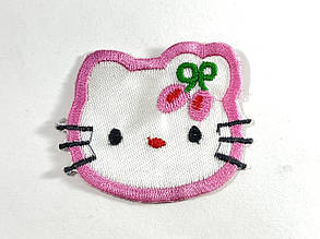 Нашивка Кітті/kitty рожевий 55х45 мм, фото 2