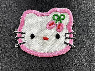 Нашивка Кітті/kitty рожевий 55х45 мм, фото 1