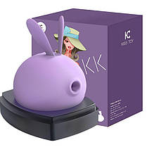 Вакуумний стимулятор з вібрацією KissToy Miss KK Purple | Knopka, фото 2