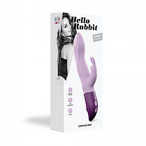 Вібратор-кролик Love To Love Hello Rabbit Violet з гнучким стовбуром і стимуляцією точки G, 2 мотора | Knopka, фото 3
