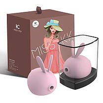 Вакуумний стимулятор з вібрацією KissToy Miss KK Pink | Knopka, фото 3