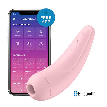 Вакуумний кліторальний стимулятор Satisfyer Curvy 2+ Pink | Knopka, фото 2