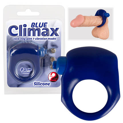 Виброкольцо на пеніс CLIMAX (синє) | Puls69, фото 2