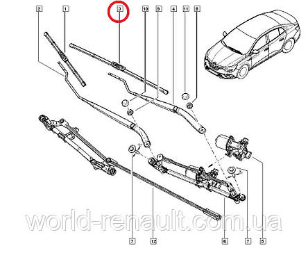 Renault (Original) 288909270R — Щітка переднього склоочисника (ліва 600 мм) на Рено Меган 4, фото 2