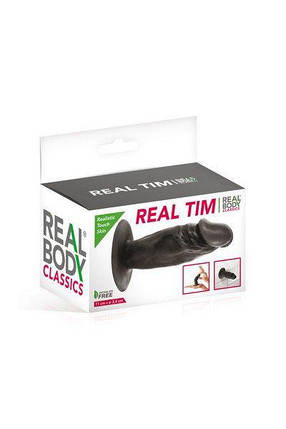 Фалоімітатор Real Body - Real Tim Black, TPE, діаметр 3,4 см | Knopka, фото 3