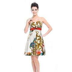 РОЗПРОДАЖ! Сукня без бретель з квітковим принтом   | Knopka