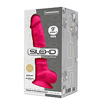 Фалоімітатор SilexD Tomas Pink (MODEL 1 size 9in), двошаровий, силікон+Silexpan, діаметр 4,9 см | Knopka, фото 5
