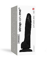 Реалістичний фалоімітатор Strap-On-Me SOFT REALISTIC DILDO Black - Size S | Knopka, фото 5
