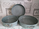 Набір роз'ємних круглих форм 3шт / 24/26/28см Stenson MH 3307 з мармуровим покриттям, фото 2