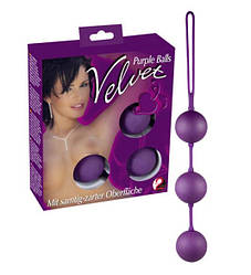 Вагінальні кульки ПУРПУРОВЕ ТРІО   | Knopka