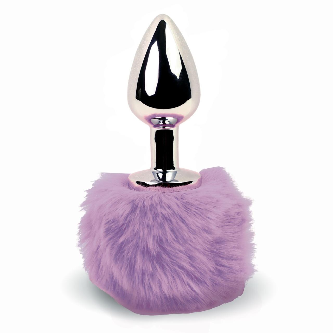 Анальна пробка FeelzToys - Bunny Tails Butt Plug Purple   | Knopka