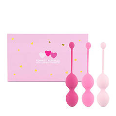 Набір вагінальних кульок для просунутих FeelzToys - FemmeFit Advanced Pelvic Muscle Training Set   | Knopka