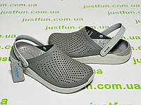 Crocs LiteRide Clog Grey серые мужские кроксы