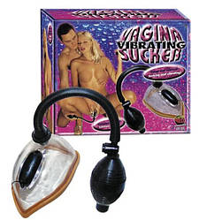 Вагінальна помпа з вібрацією (прозора)   | Knopka