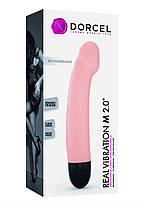 Вібратор Dorcel Real Vibration M Flesh 2.0, діам 3,7 см, що перезаряджається, для точки G | Knopka, фото 5