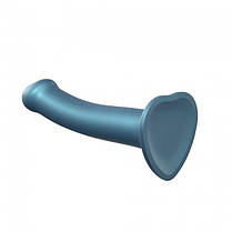 Насадка для страпона Strap-On-Me Mono Density Dildo M Blue, діам. 3,3 см, одношаровий силікон, гнучкий | Knopka, фото 3