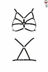 Бюстгальтер-стрепи ARMANDA BRA black L/XL - Passion Exclusive   | Knopka