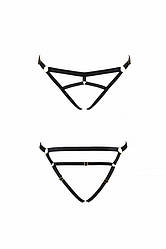 Трусики стрінги з стреп KELIS THONG black L/XL - Passion Exclusive   | Knopka