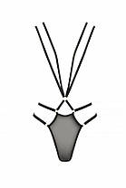 Відкрите боді з стреп MEGGY black L/XL - Passion Exclusive | Knopka, фото 6