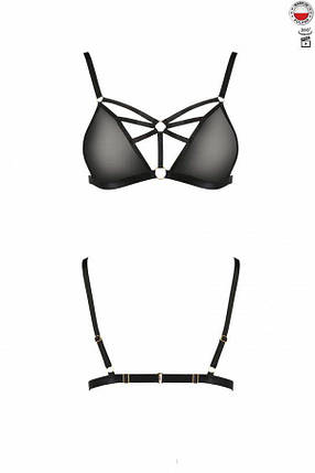 Бюстгальтер-стрепы MEGGY BRA black L/XL - Passion Exclusive | Knopka, фото 1