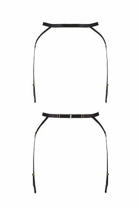 Пояс-стрепи з підв'язками для панчох MEGGY GARTER black BELT L/XL - Passion Exclusive | Knopka, фото 1